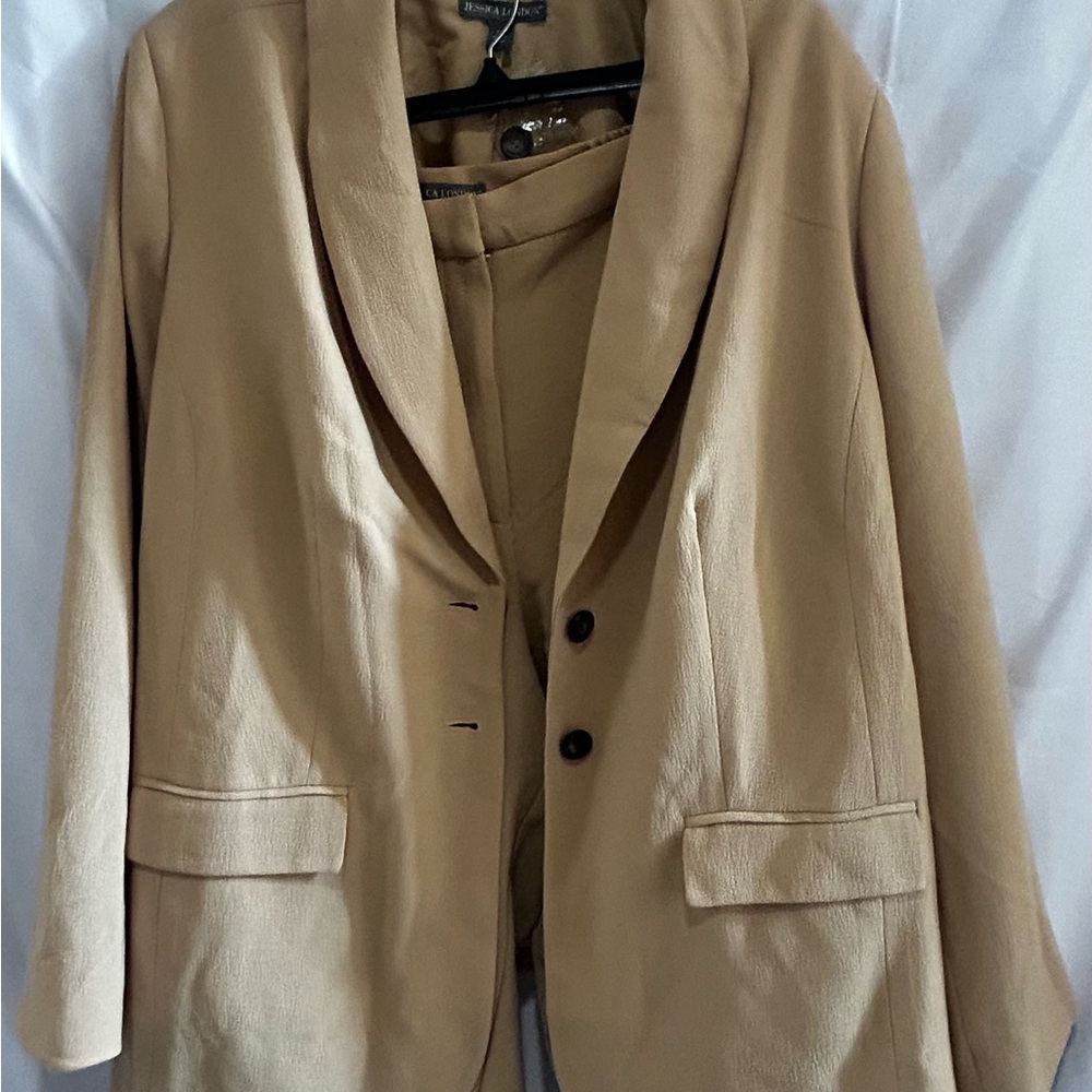 Jessica London Tan Blazer Set